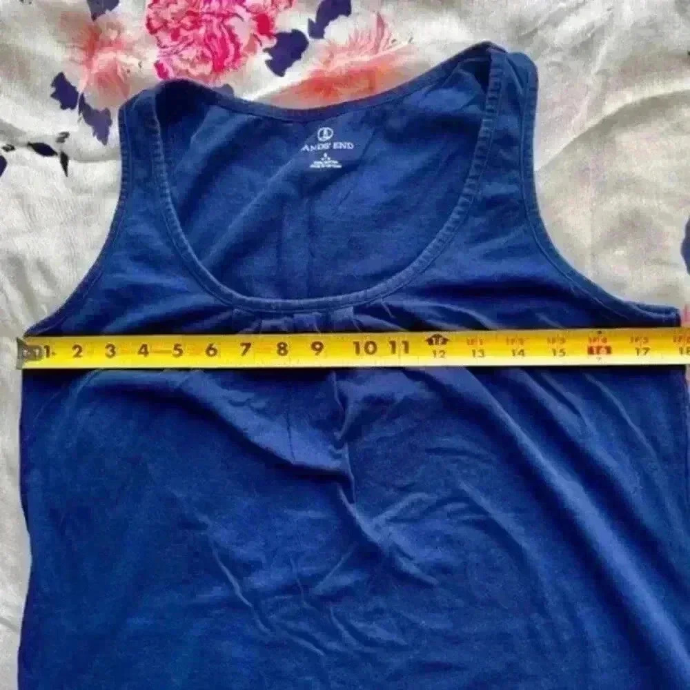 Lands' End‎ Sleeveless Midi Tank Dress w/ Pockets Navy Women's Size Small - Picture 3 of 6